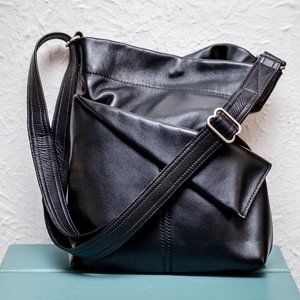 Rough and Tumble "The Page"  Black Crossbody or Shoulder Bag-  NWOT Never Used